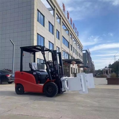 1.5ton 2ton 3000mm 4 Wheel Electric Forklift Truck With Paper Roll Clamp Adjustable rotation angle