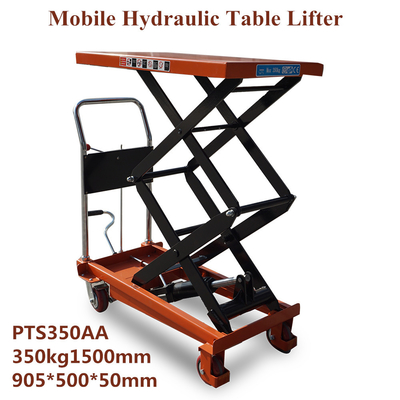 1760lbs 300kg 500kg 1000kg Manual Crank Hydraulic Double Scissor Lift Table