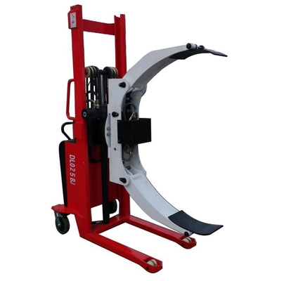350kg 1700mm 1.7m Semi Electric Roll Stacker With Clamp Customized Rotation Angle