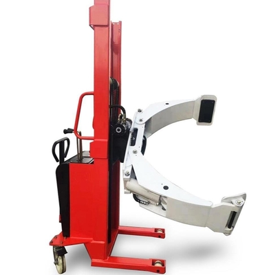 350kg 1700mm 1.7m Semi Electric Roll Stacker With Clamp Customized Rotation Angle