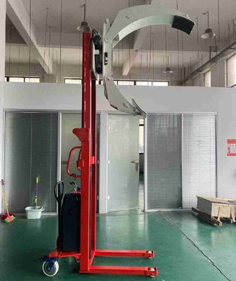 360 Degree 500kg 2000mm 2m Semi Electric Roll Stacker With Clamp And Pressure Regulator