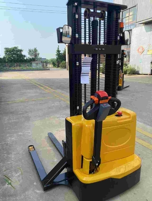 1.5ton 3meters Full Electric Walkie Stacker with Widen fixed leg and Forged fork for double-sided pallet