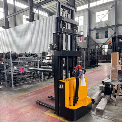 High Cost-Effective 1500kg 4500mm Full Walkie Electric Pallet Stacker with 24/80ah Battery and 1070mm Fork Length