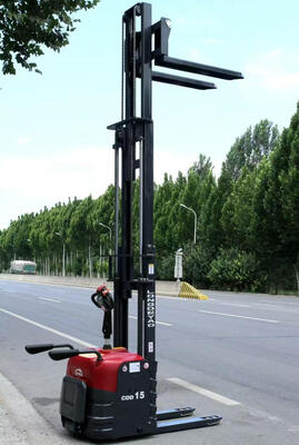 Dual Lift Electric Stacker 2 Ton Capacity 3 Meter Lift Built for Space Limited Storage Areas