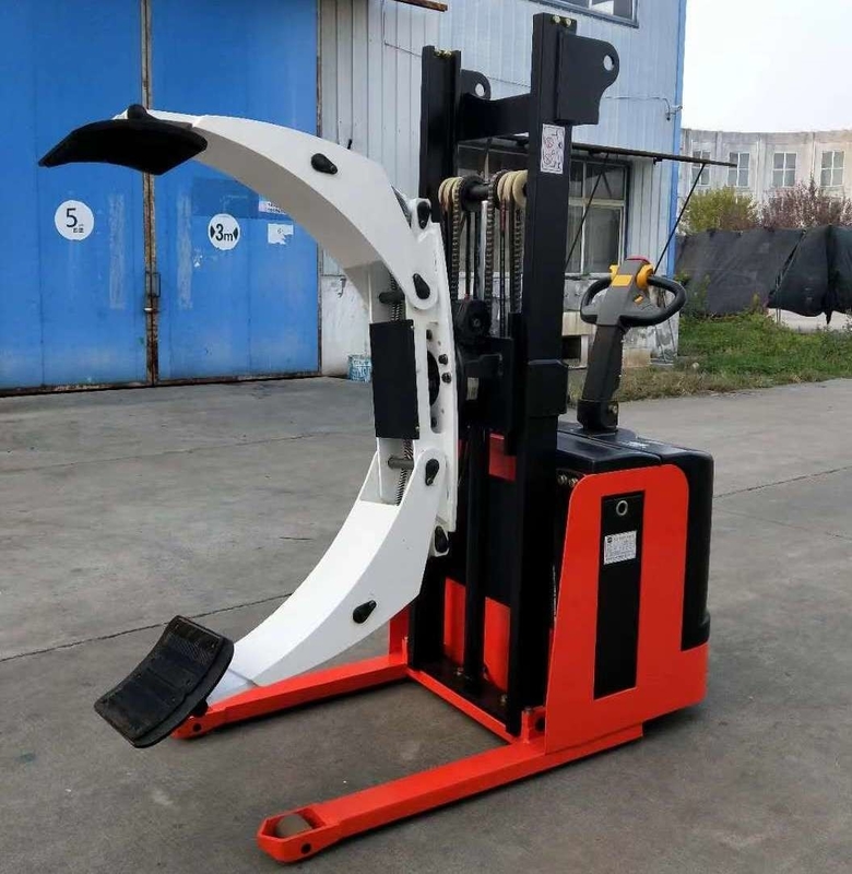 Electric Drive System Full Electric Roll Stacker With Leg For Holding Goods Rotating Raising And Placing