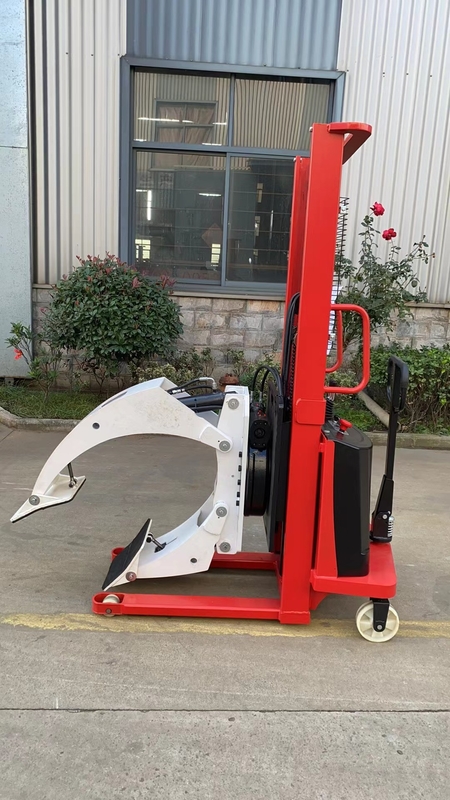 Semi Electric Paper Roll Stacker With 1.6m Lifting Height 500kg Load Capacity For Heavy Reel Handling