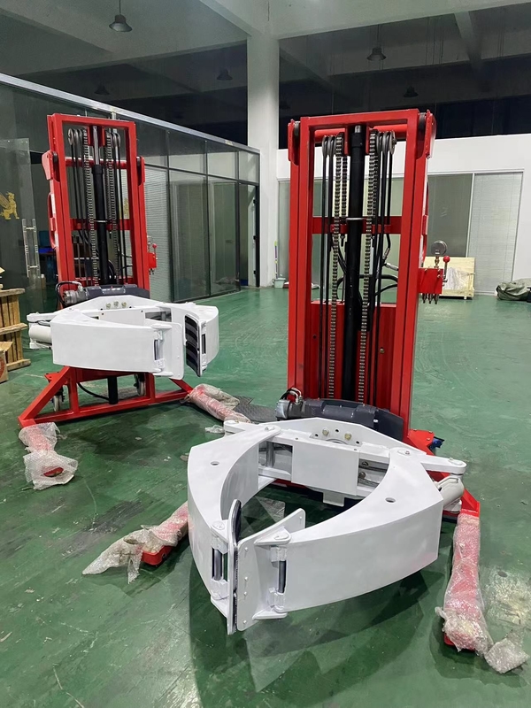 Semi Electric Paper Roll Stacker With 1.6m Lifting Height 500kg Load Capacity For Heavy Reel Handling