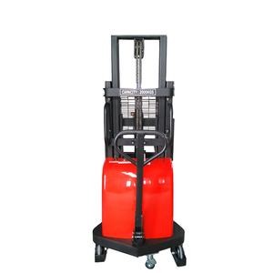 1 Ton Full All Electric Hydraulic Pallet Board Stacker Unique Drive Shock Absorption