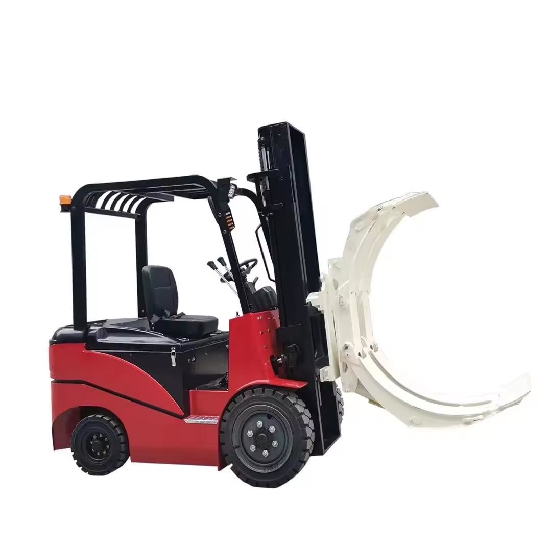 3307ft 4409ft 4-Wheel Electric Forklift Truck With 360 degrees Paper Roll Clamp