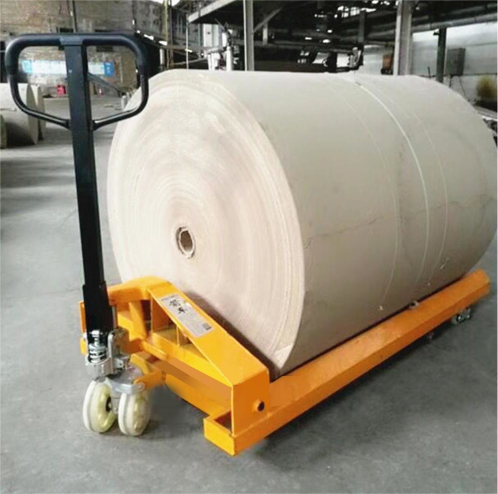 2000 kg 2 tons easy use  Manual Hand Pallet Roll Truck for Printing and Publishing industry