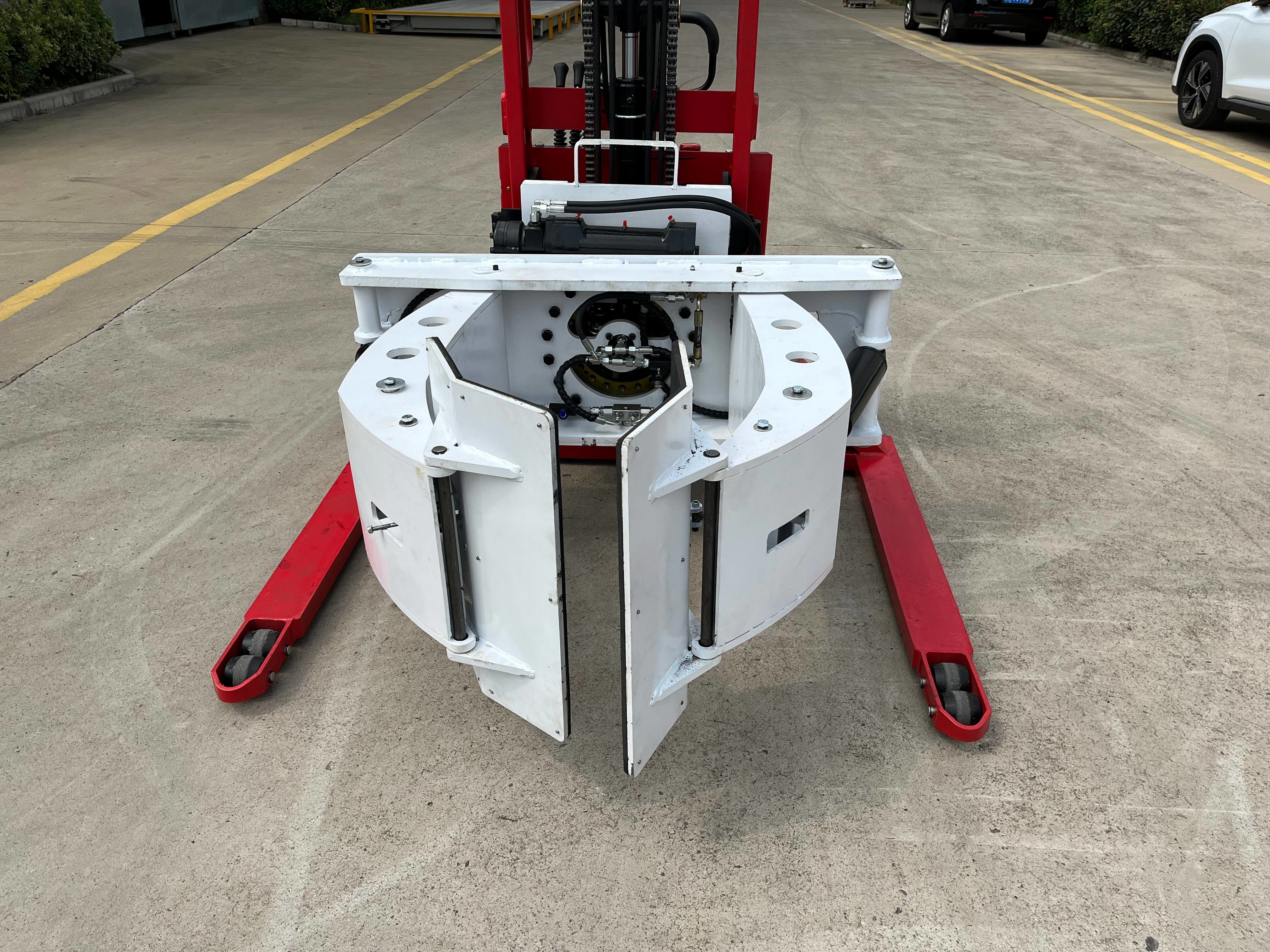 500kg 1.6m Durable Materials User-Friendly Operation Paper Roll Semi Electric Stacker
