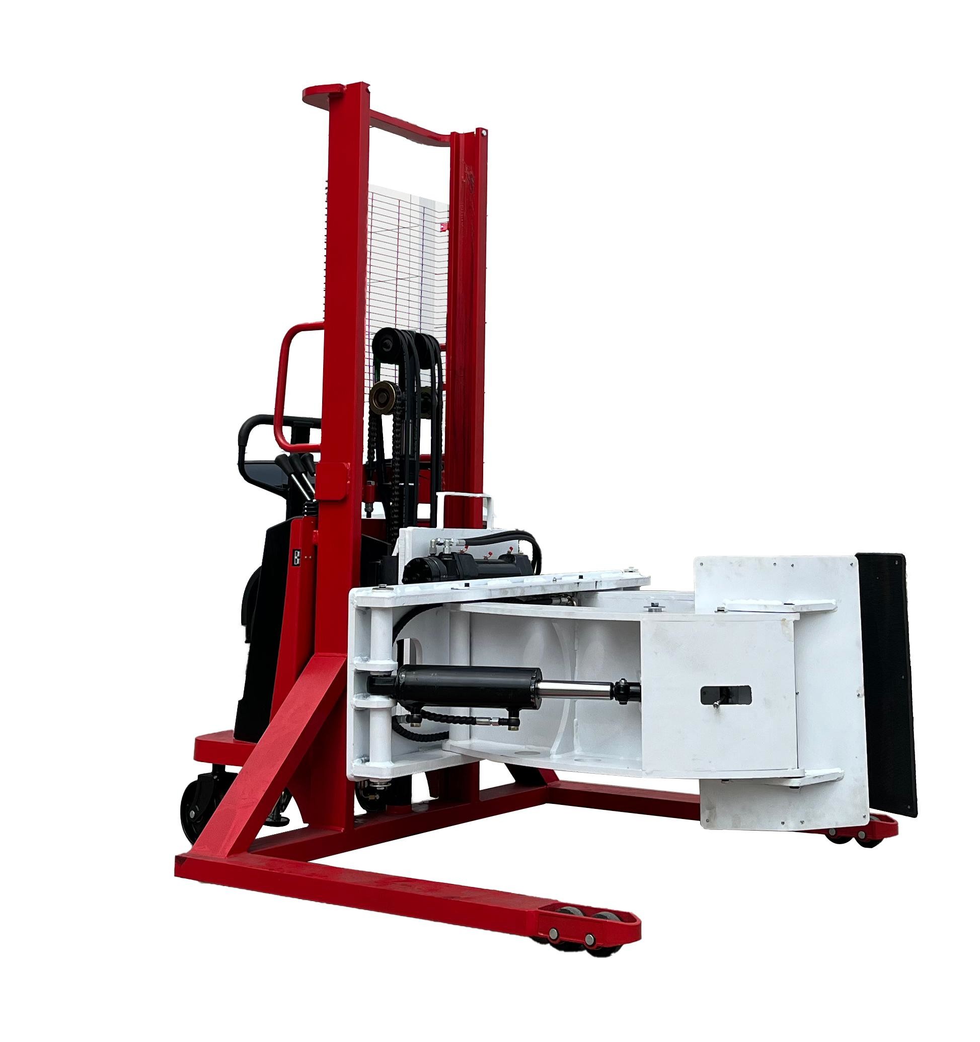 Cost Effective Semi Electric Roll Stacker Manual Push With Electric Lift For Efficient Paper Reel Handling