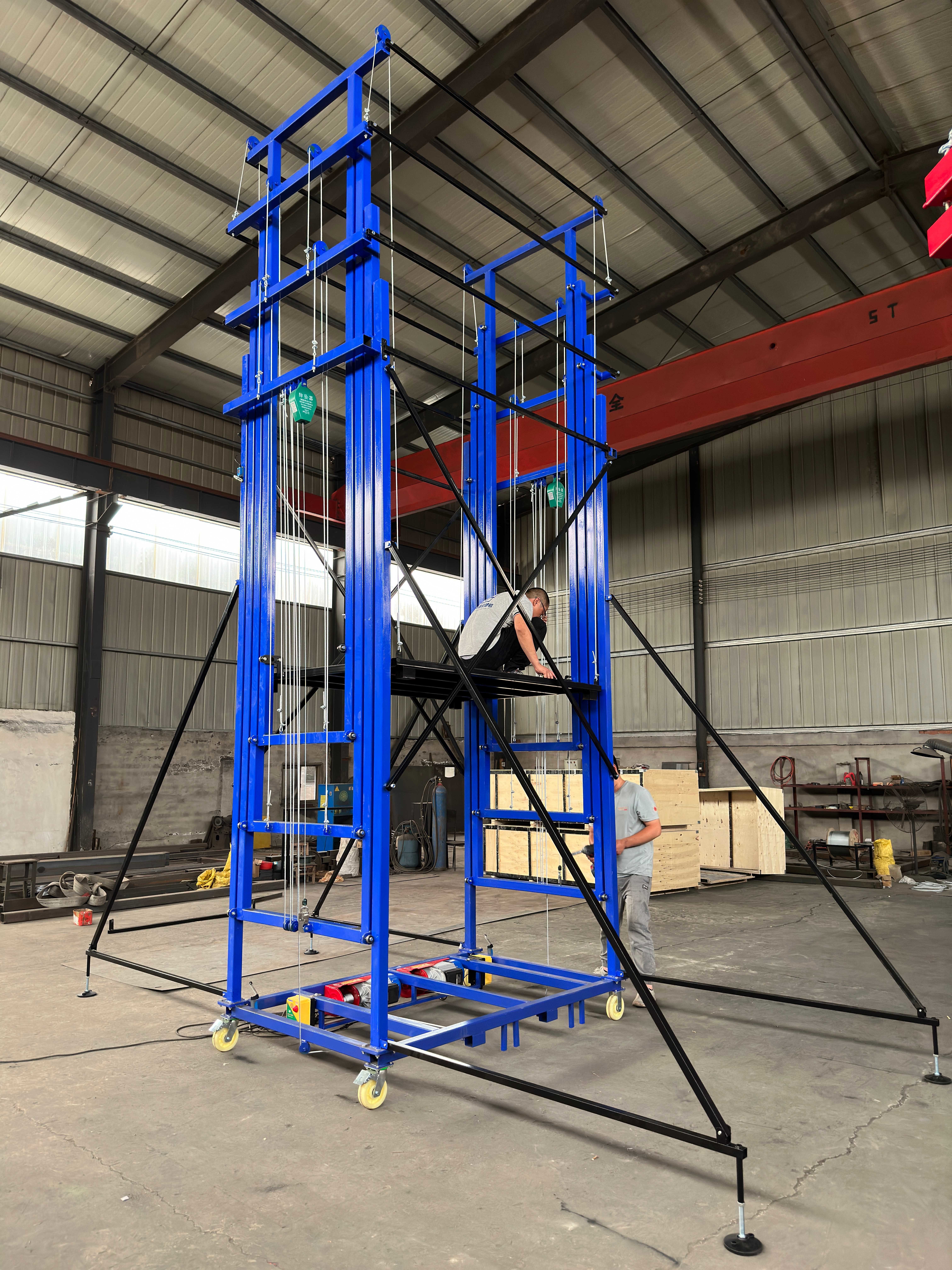 10m 8m Electric Scaffold Scissor Lift Platform Electric Scaffolding CE Self Propelled Hyd