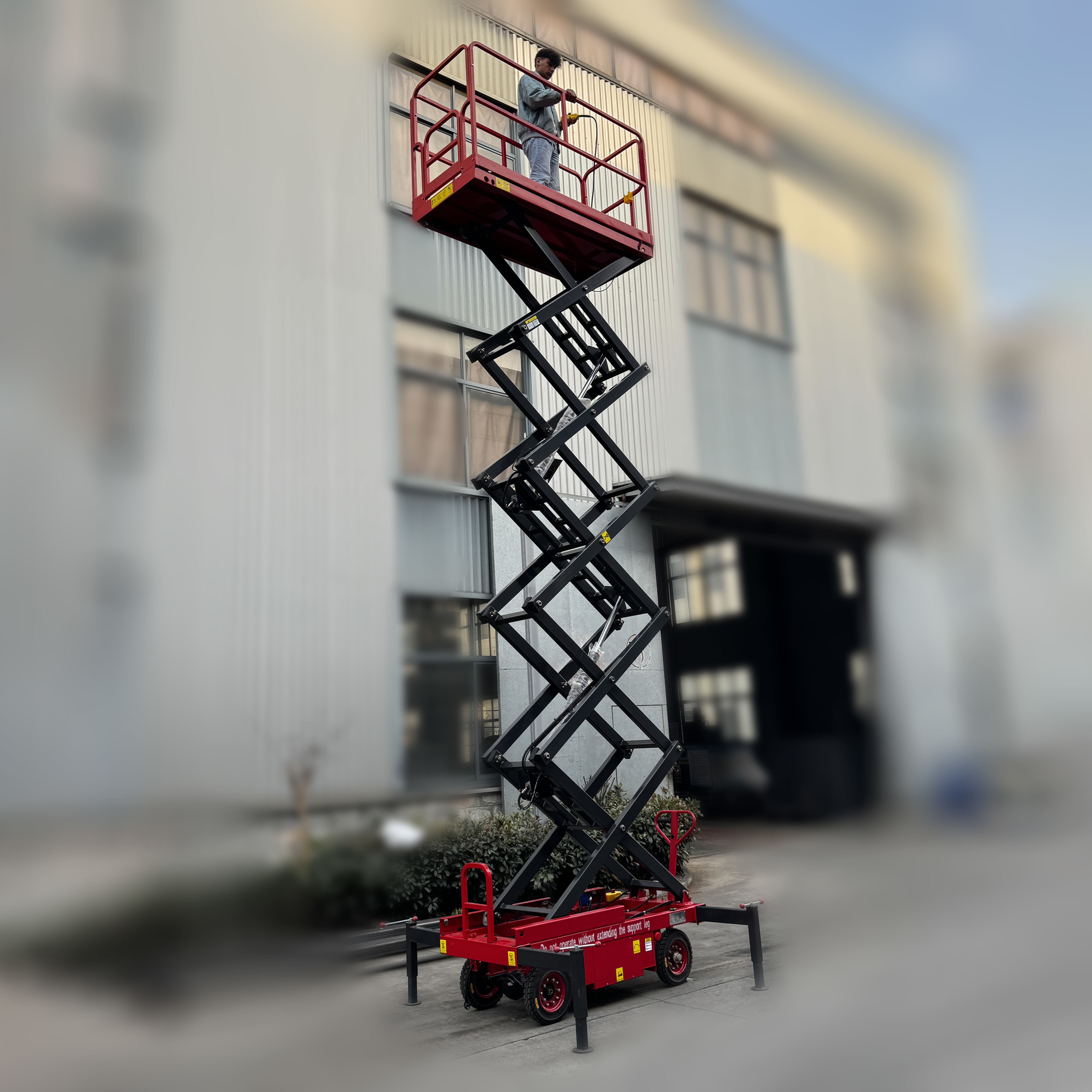 Industrial Manual Scissor Lifter Heavy Duty Lifting Equipment