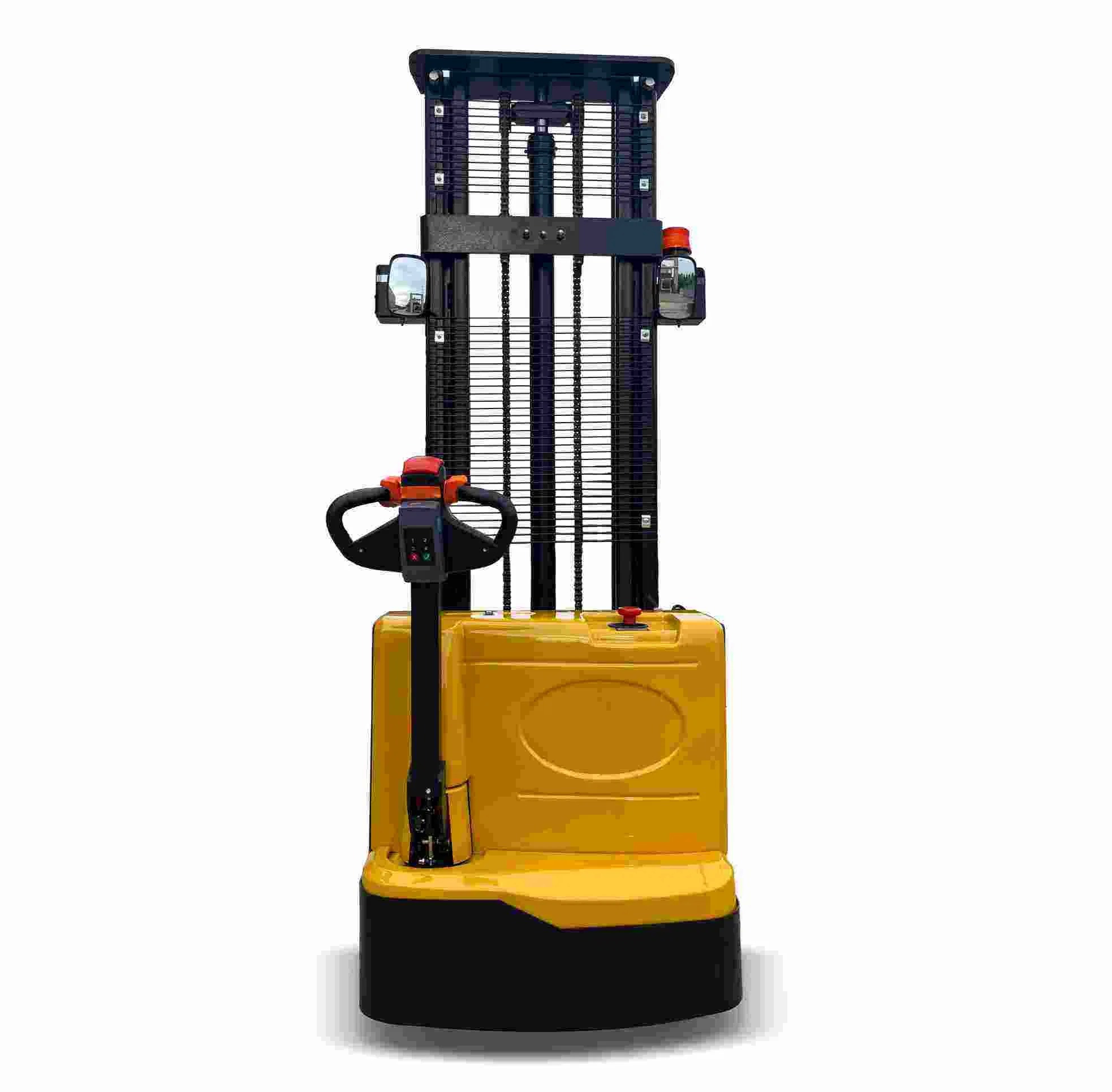 Electric Pallet Stacker with Customized Color Emergency Brakes and Speed Limiter for Safe Operation