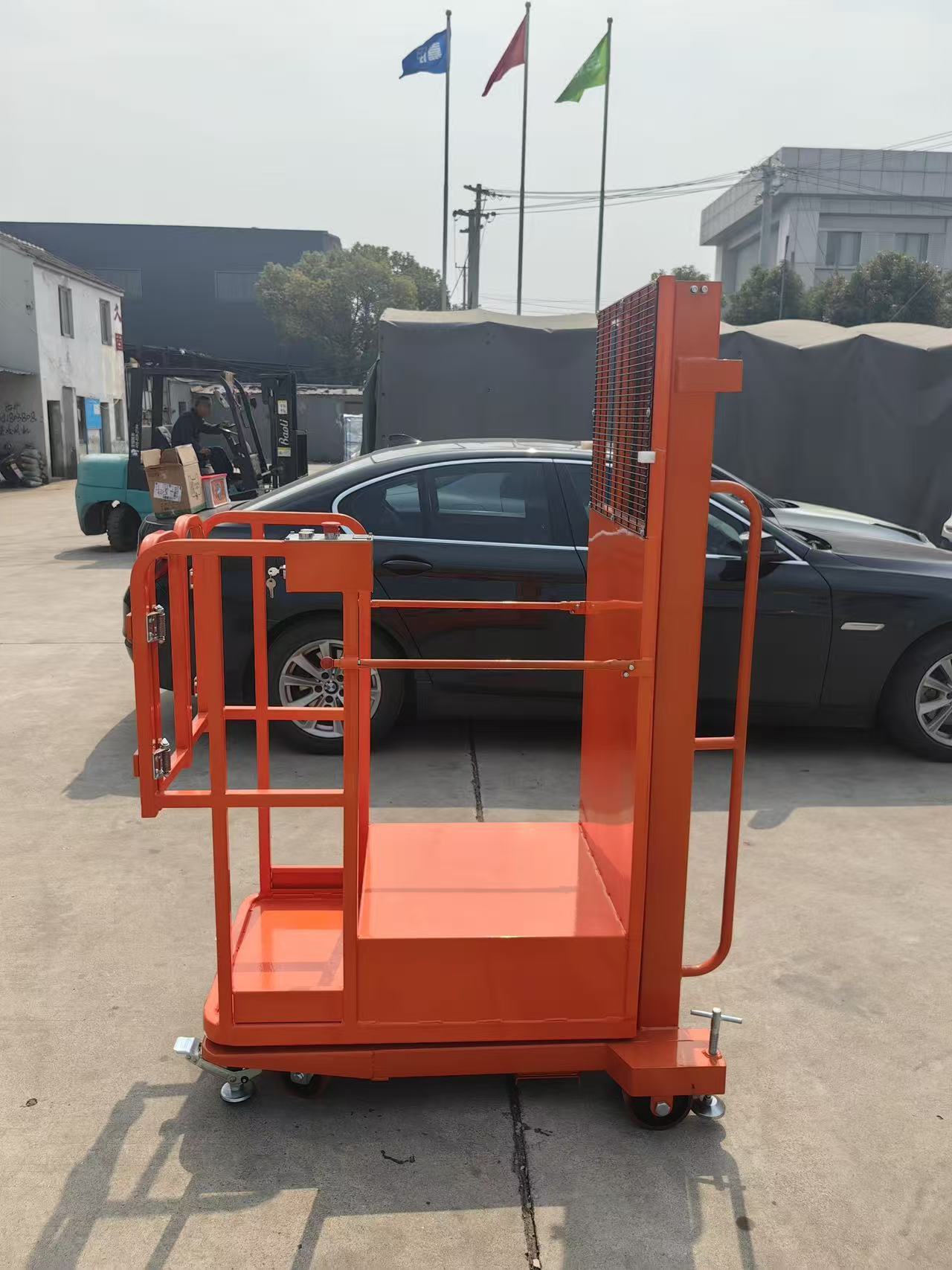 Belift 200kg Battery Powered Mobile Cargo Goods Handling Semi Electric Stock Order Picker Trolley